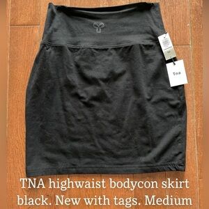 TNA highwaist atmosphere bodycon black skirt stretchy NWT Medium